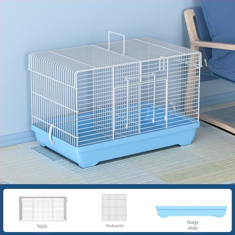 Hamster ketrec leválasztható válaszfalakkal – fém, villa-stílusú, átalakítható készlet