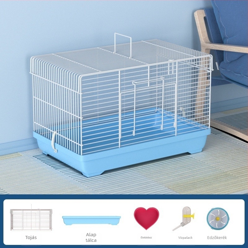 Hamster ketrec leválasztható válaszfalakkal – fém, villa-stílusú, átalakítható készlet