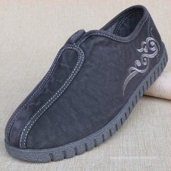 Női flats denim felsőrésszel, kerek orrú, sekély nyílás, alacsony sarok 1–3 cm, lélegző, könnyű PVC talp, pamut bélés