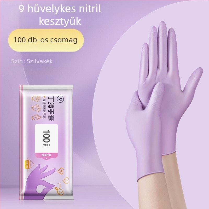 Egyszer használatos mosogatós kesztyűk - latex, szabványos vastagság, hossz 28 cm, márka Qiaofeng