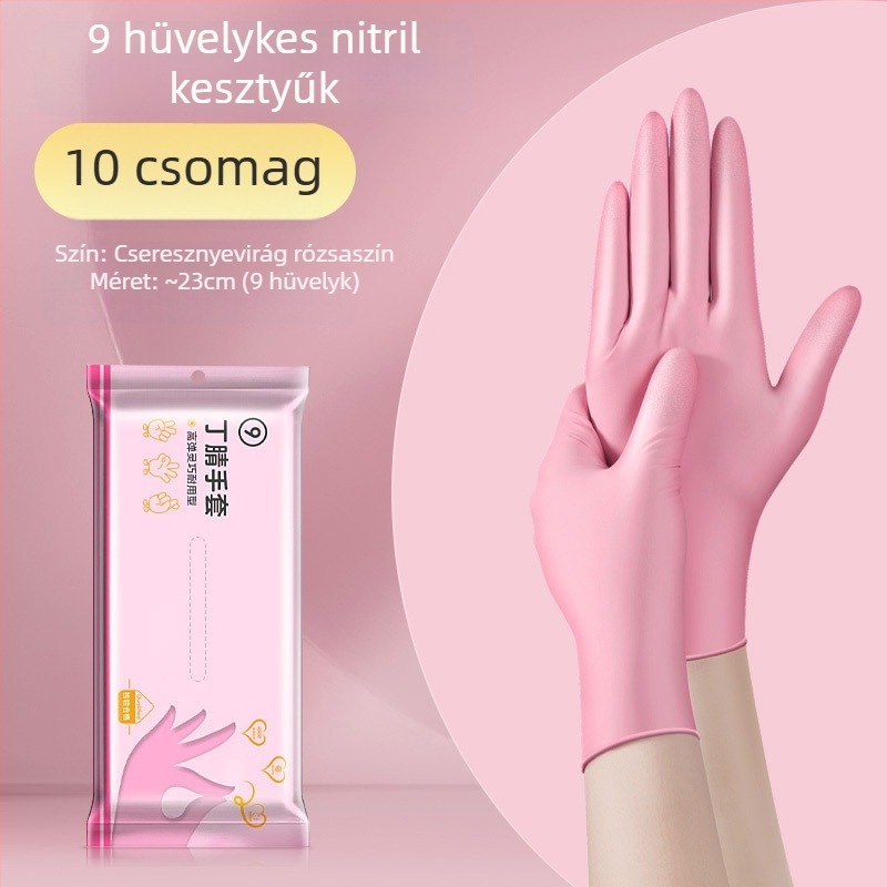 Egyszer használatos mosogatós kesztyűk - latex, szabványos vastagság, hossz 28 cm, márka Qiaofeng
