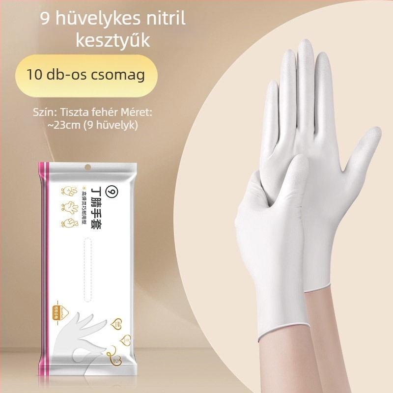 Egyszer használatos mosogatós kesztyűk - latex, szabványos vastagság, hossz 28 cm, márka Qiaofeng