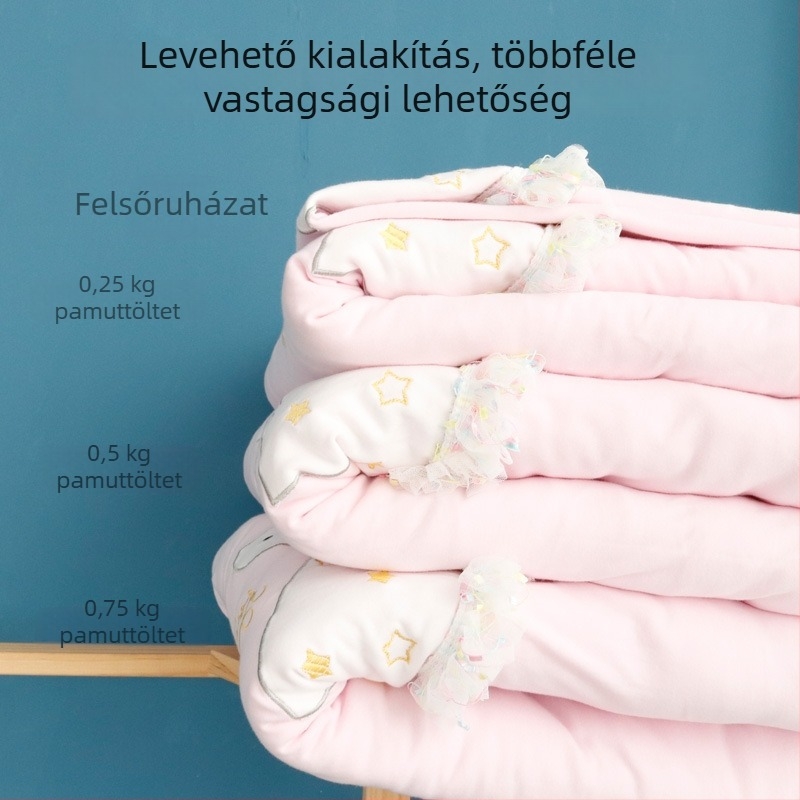 Újszülött swaddle takaró, vastag pamutból, őszi–téli időszakra, rajzfilm mintával