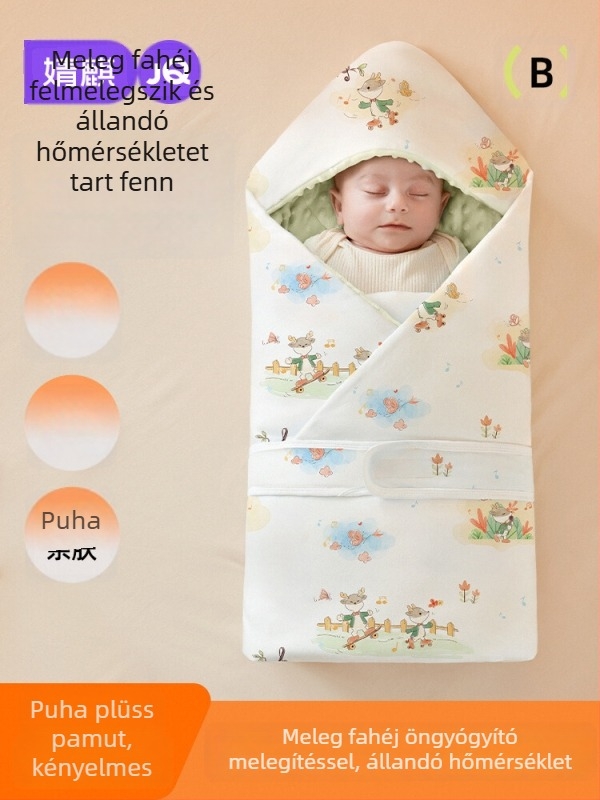 Újszülött swaddle takaró, pamut anyag, Space Cotton töltet, Biztonsági osztály A, 2025 őszi-téli szezon, JOYNCLEON