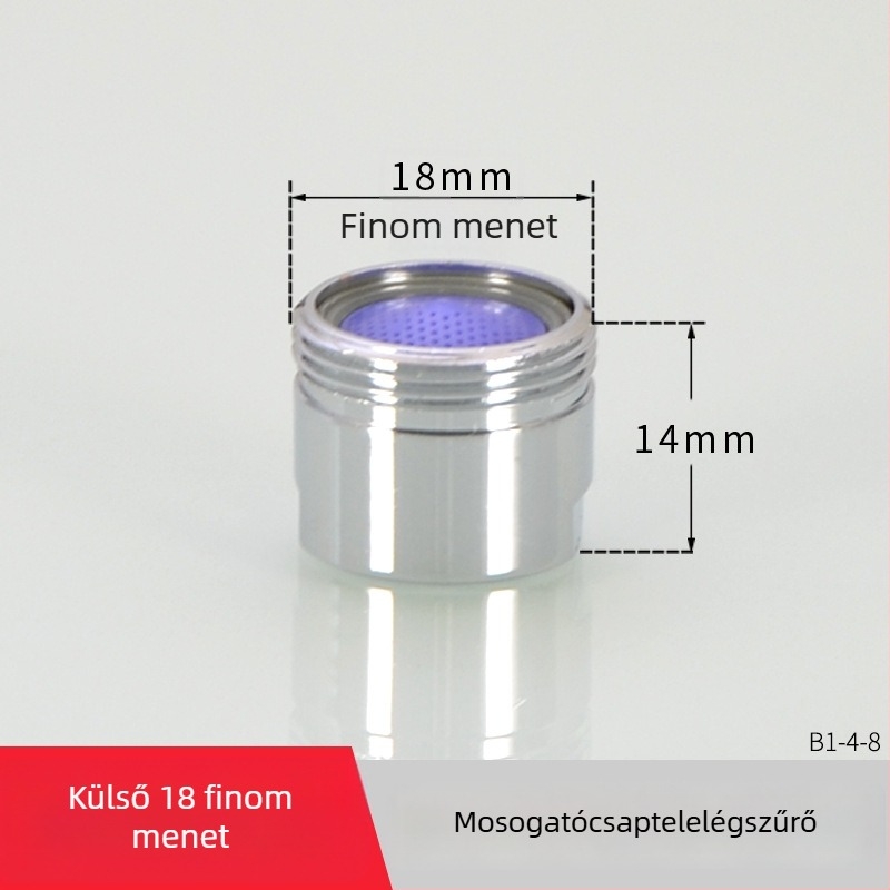 Víztakarékos csaptelep buborítóval és szűrővel — réz, elektroplating felület, egykaros vezérlés, névleges nyomás 1.6 MPa, működési hőmérséklet 120°C, beépítés belső és külső vezeték