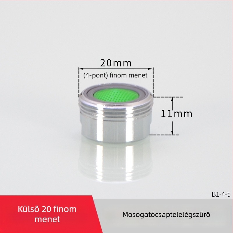 Víztakarékos csaptelep buborítóval és szűrővel — réz, elektroplating felület, egykaros vezérlés, névleges nyomás 1.6 MPa, működési hőmérséklet 120°C, beépítés belső és külső vezeték