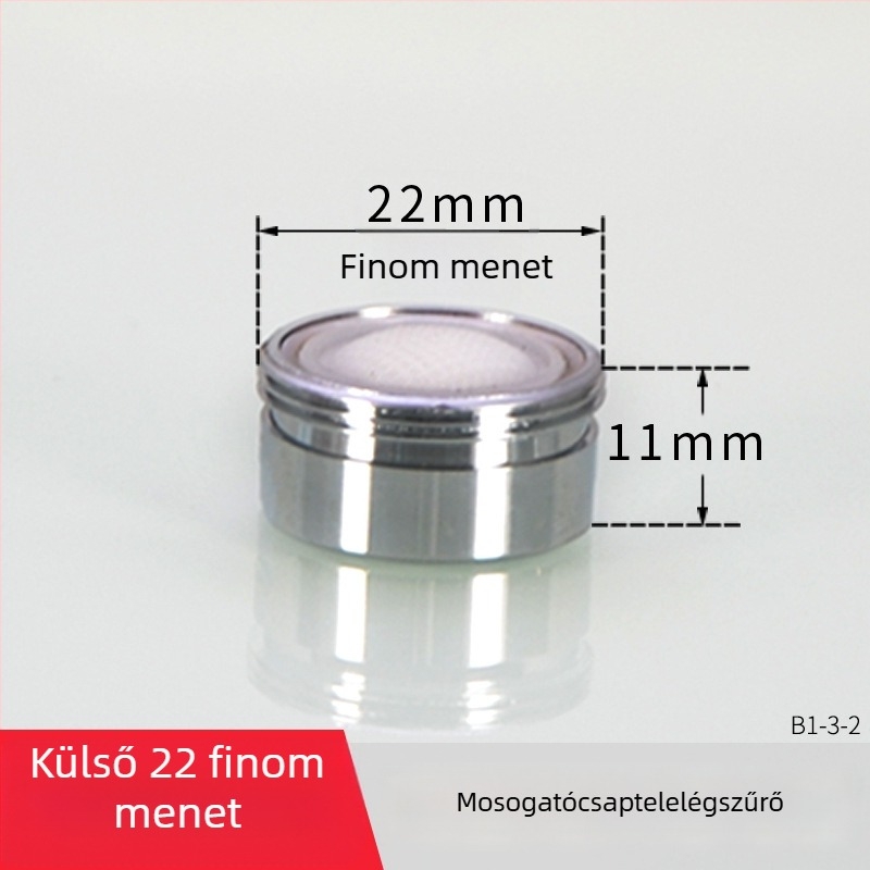 Víztakarékos csaptelep buborítóval és szűrővel — réz, elektroplating felület, egykaros vezérlés, névleges nyomás 1.6 MPa, működési hőmérséklet 120°C, beépítés belső és külső vezeték