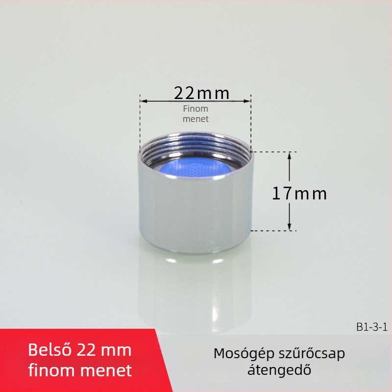 Víztakarékos csaptelep buborítóval és szűrővel — réz, elektroplating felület, egykaros vezérlés, névleges nyomás 1.6 MPa, működési hőmérséklet 120°C, beépítés belső és külső vezeték