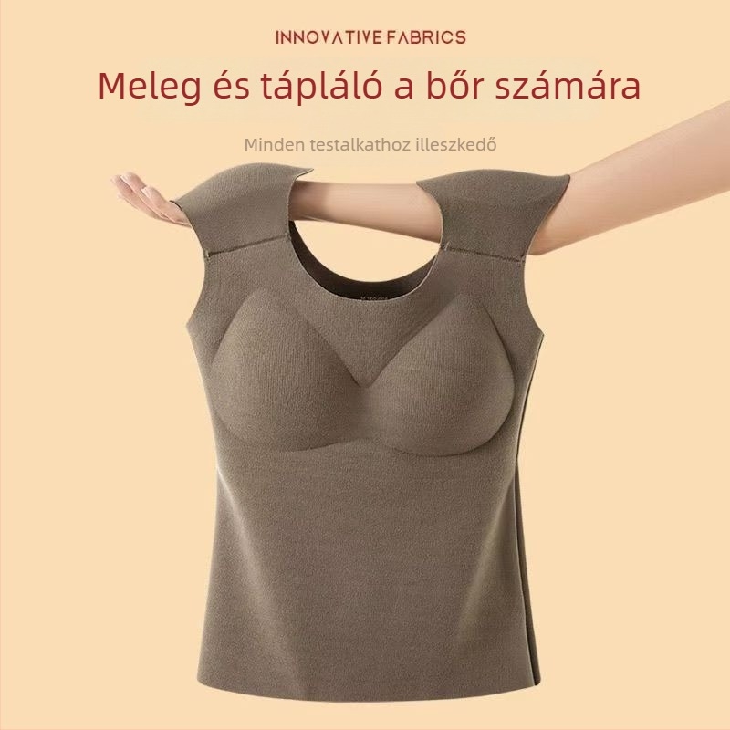 Női termikus mellény mellpad-dal, magas rugalmasság, bolyhos fleece, Derong akril szálból, 161–180 g/m²