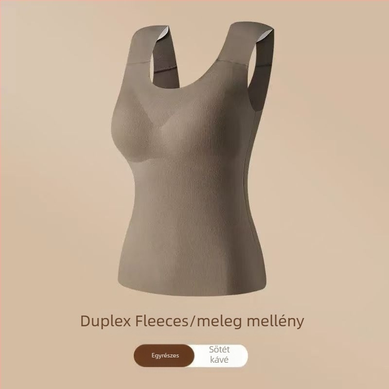 Női termikus mellény mellpad-dal, magas rugalmasság, bolyhos fleece, Derong akril szálból, 161–180 g/m²