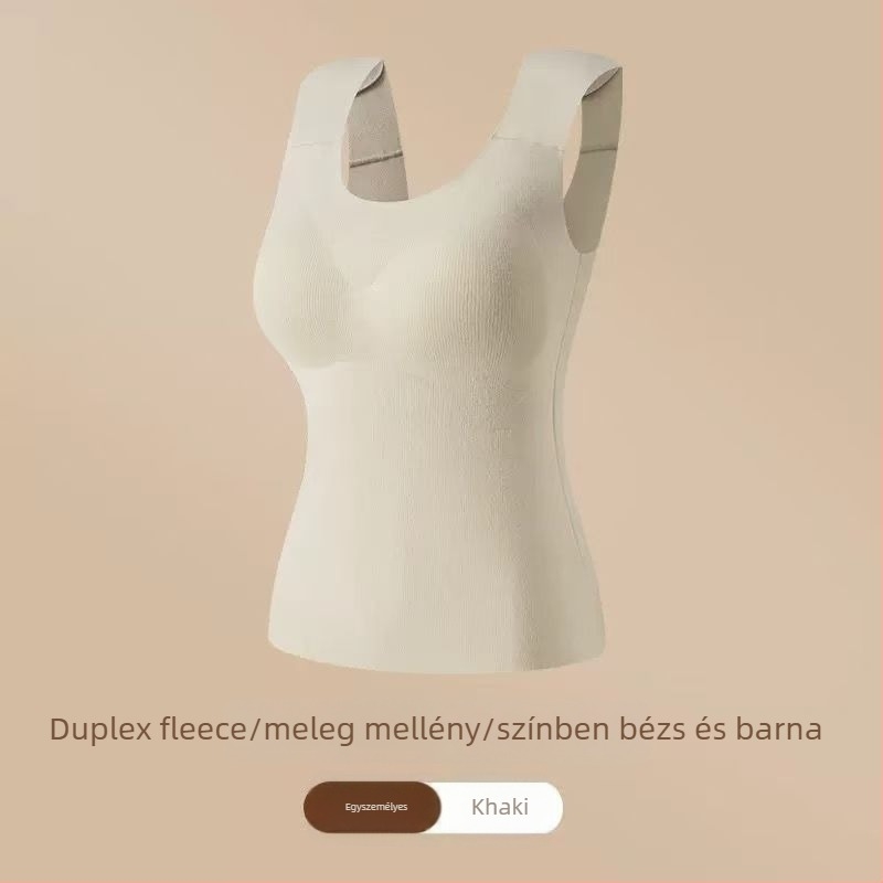 Női termikus mellény mellpad-dal, magas rugalmasság, bolyhos fleece, Derong akril szálból, 161–180 g/m²