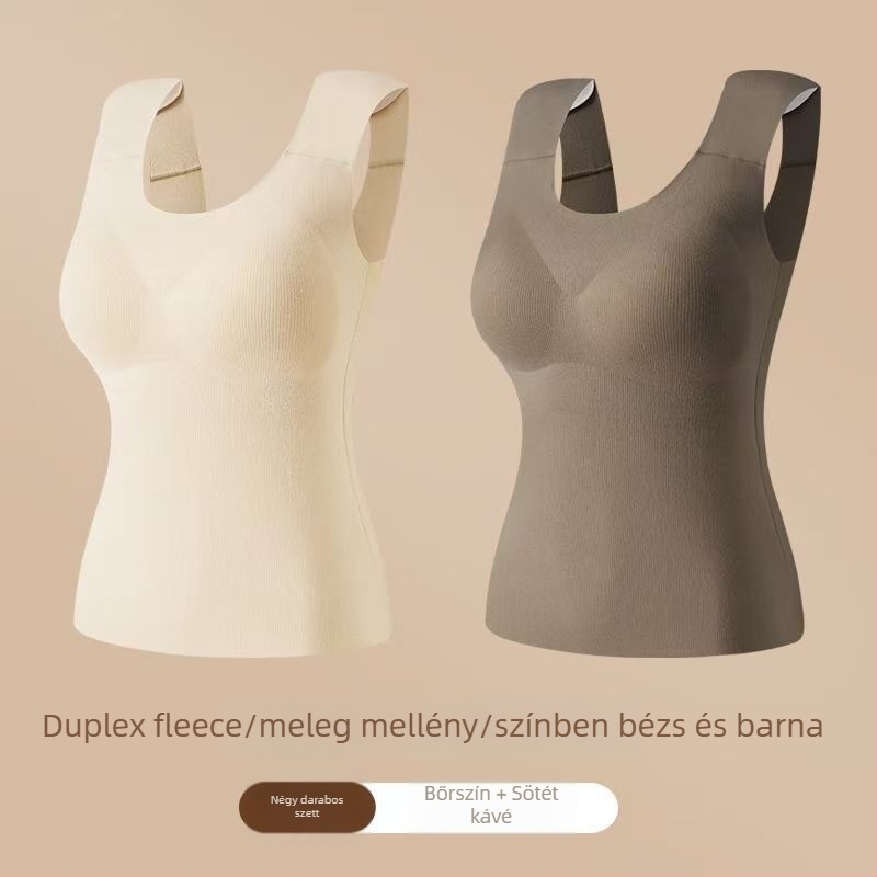 Női termikus mellény mellpad-dal, magas rugalmasság, bolyhos fleece, Derong akril szálból, 161–180 g/m²