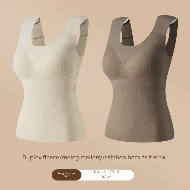 Női termikus mellény mellpad-dal, magas rugalmasság, bolyhos fleece, Derong akril szálból, 161–180 g/m²