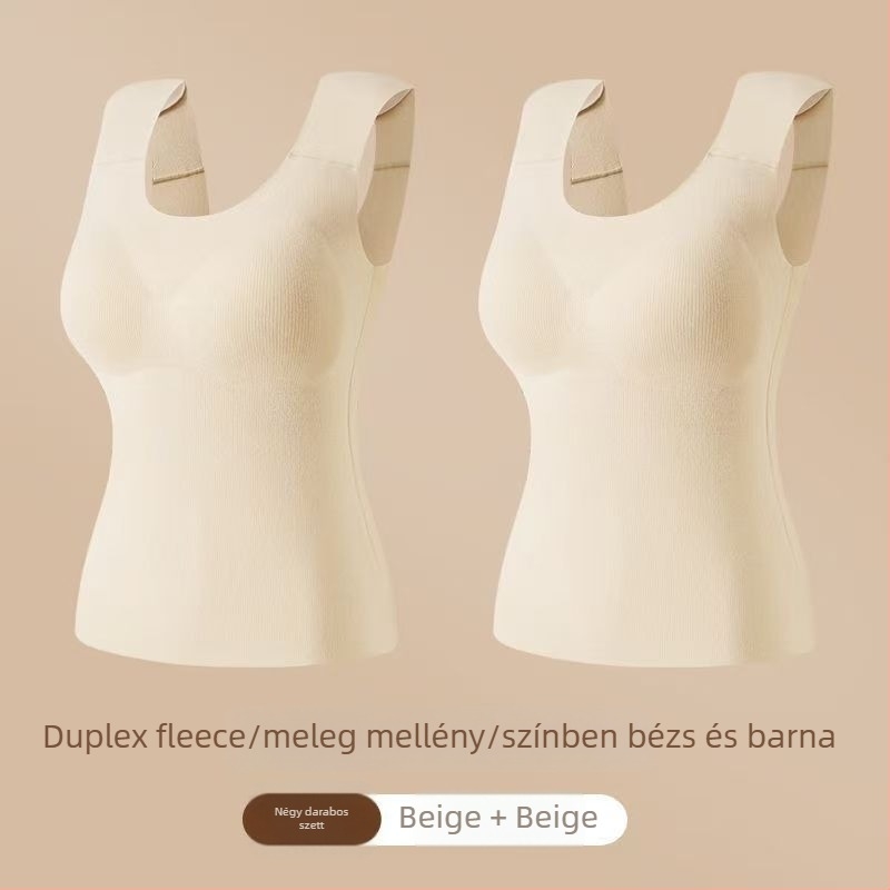 Női termikus mellény mellpad-dal, magas rugalmasság, bolyhos fleece, Derong akril szálból, 161–180 g/m²