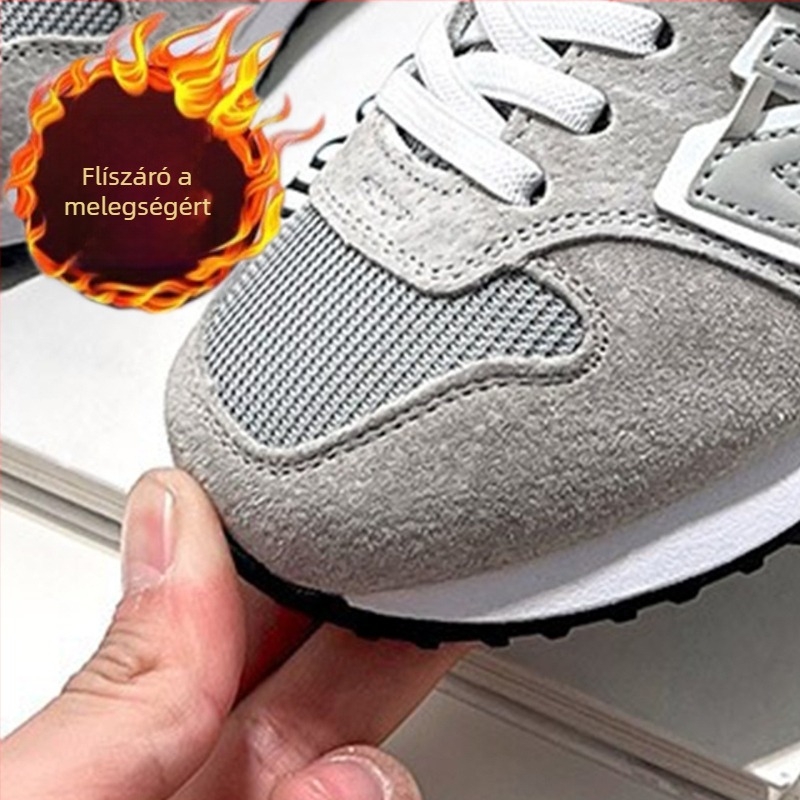 Gyerekeknek szóló sportcipő Velcro-zárással, valódi bőrből, gumitalppal, lélegző és csúszásmentes