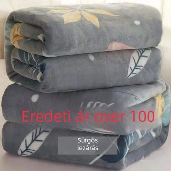 Korall plüss takaró poliamid szálból, minden évszakra alkalmas, könnyű, kevesebb mint 300 g.