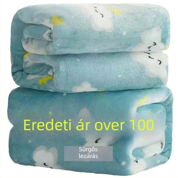 Korall plüss takaró poliamid szálból, minden évszakra alkalmas, könnyű, kevesebb mint 300 g.