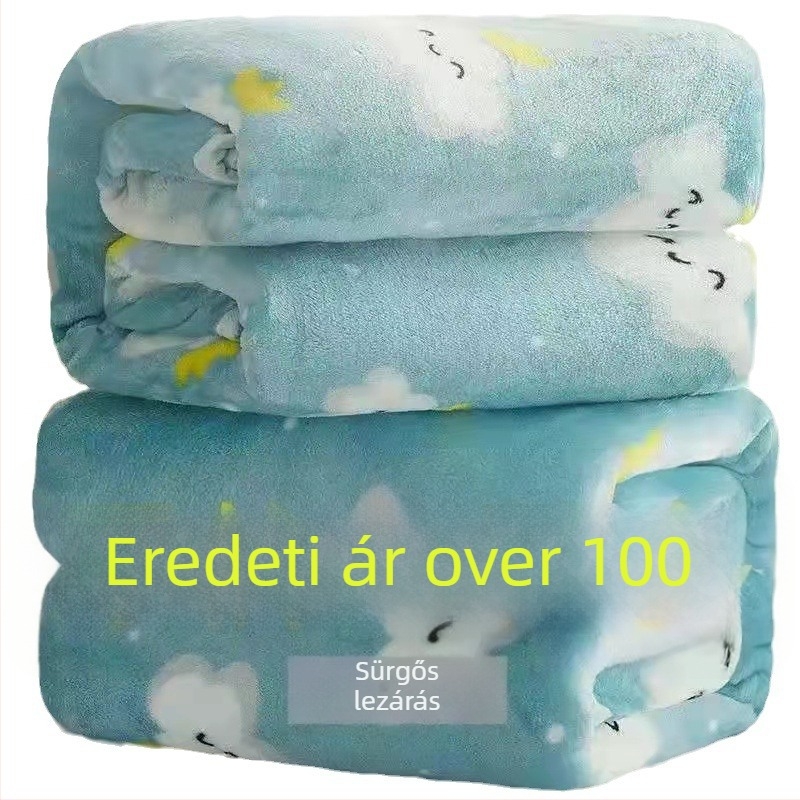 Korall plüss takaró poliamid szálból, minden évszakra alkalmas, könnyű, kevesebb mint 300 g.