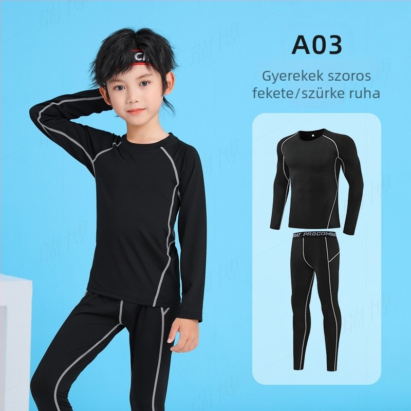 Fiataloknak szoros szabású hosszú ujjú alapszintű felső, gyorsan száradó anyag, 93% poliészter / 7% spandex, egyszínű dizájn, derékhossz, uniszex