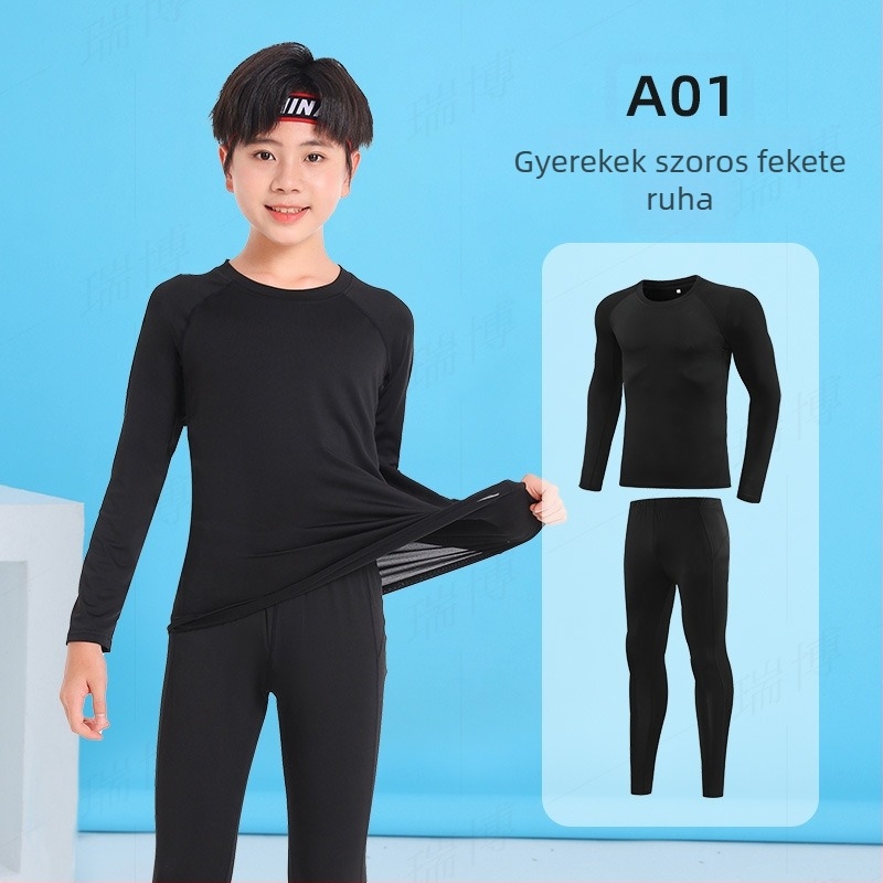 Fiataloknak szoros szabású hosszú ujjú alapszintű felső, gyorsan száradó anyag, 93% poliészter / 7% spandex, egyszínű dizájn, derékhossz, uniszex