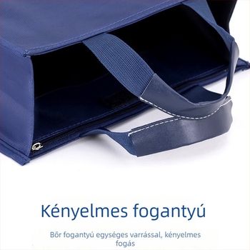 Beiduome Oxford anyagú dokumentumtáska cipzárral, kétszintes konferencia kistáska, Paper Brick stílus