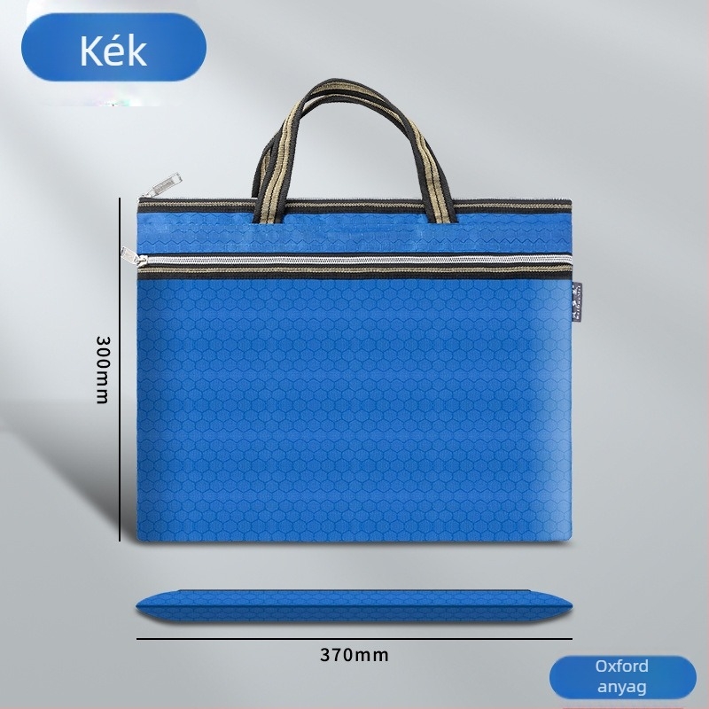 Beiduome Oxford anyagú dokumentumtáska cipzárral, kétszintes konferencia kistáska, Paper Brick stílus