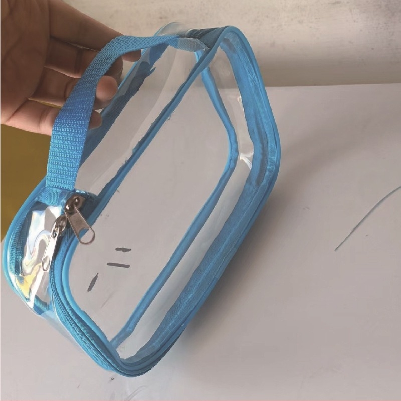 PVC sminkes táska cipzárral, JD927-es modell, kézitáska-stílusú, többfunkciós