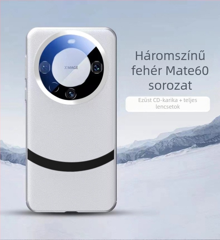 NECONO Huawei Mate60 Pro hátlapi tok, egyszerű bőr, injektálásos formázás, kopásálló, ütésálló, ujjlenyomat-mentes, testreszabható