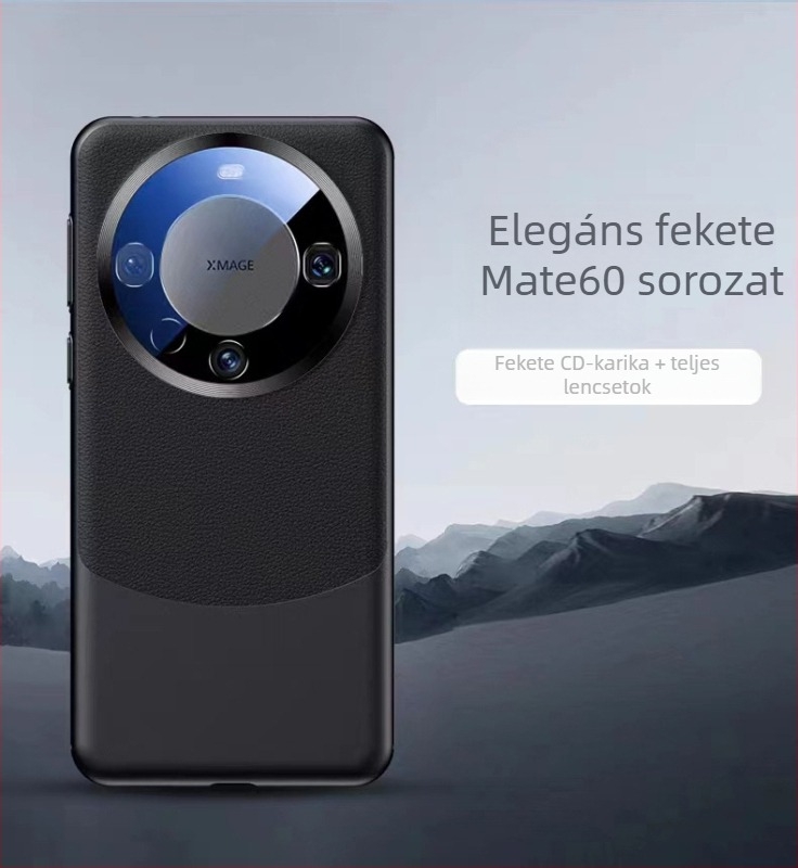 NECONO Huawei Mate60 Pro hátlapi tok, egyszerű bőr, injektálásos formázás, kopásálló, ütésálló, ujjlenyomat-mentes, testreszabható