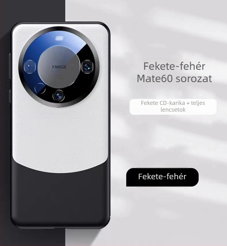 NECONO Huawei Mate60 Pro hátlapi tok, egyszerű bőr, injektálásos formázás, kopásálló, ütésálló, ujjlenyomat-mentes, testreszabható