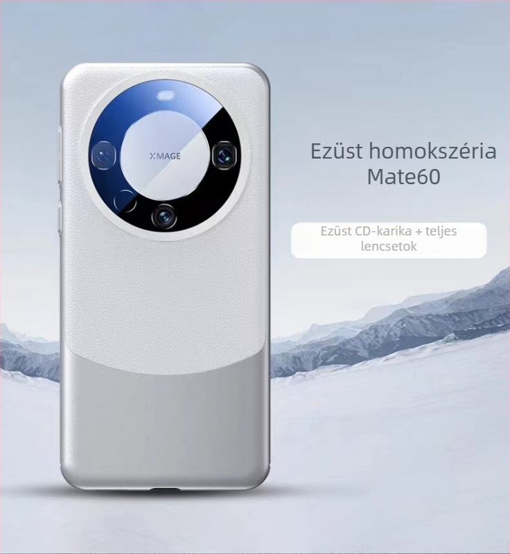 NECONO Huawei Mate60 Pro hátlapi tok, egyszerű bőr, injektálásos formázás, kopásálló, ütésálló, ujjlenyomat-mentes, testreszabható