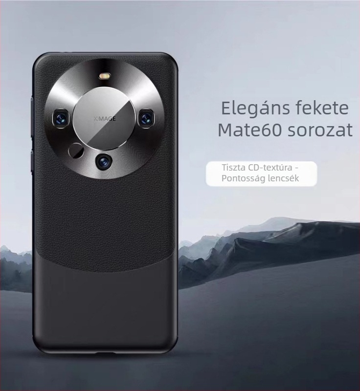 NECONO Huawei Mate60 Pro hátlapi tok, egyszerű bőr, injektálásos formázás, kopásálló, ütésálló, ujjlenyomat-mentes, testreszabható