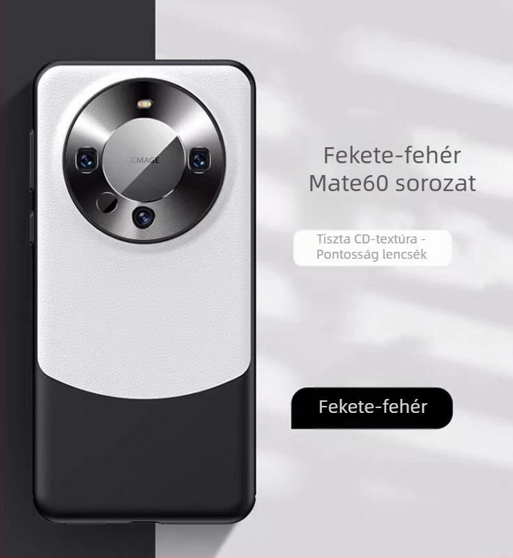 NECONO Huawei Mate60 Pro hátlapi tok, egyszerű bőr, injektálásos formázás, kopásálló, ütésálló, ujjlenyomat-mentes, testreszabható