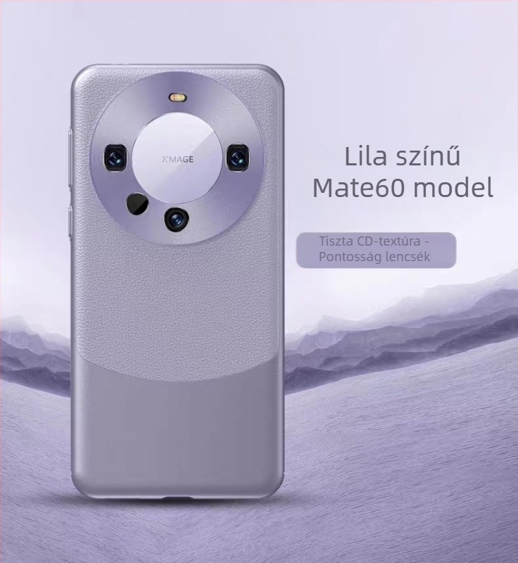 NECONO Huawei Mate60 Pro hátlapi tok, egyszerű bőr, injektálásos formázás, kopásálló, ütésálló, ujjlenyomat-mentes, testreszabható