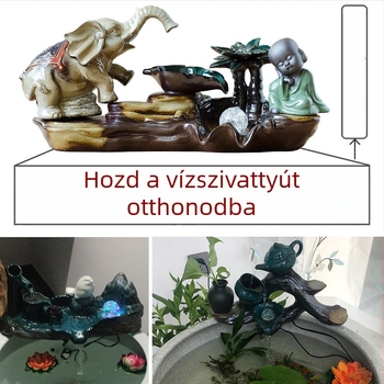 Kerámiából készült asztali vízesés dísz akváriumhoz — glazúros felület, színes máz, testreszabás elérhető, új kínai stílus