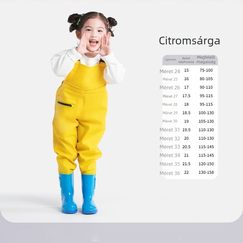 Gyermekeknek szóló ultra‑könnyű, egyben ruházat, vízálló és szélálló, uniszex, egész éves használatra, úszásra, gázolásra és horgászatra