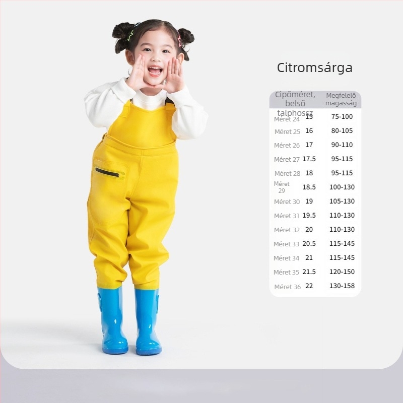 Gyermekeknek szóló ultra‑könnyű, egyben ruházat, vízálló és szélálló, uniszex, egész éves használatra, úszásra, gázolásra és horgászatra