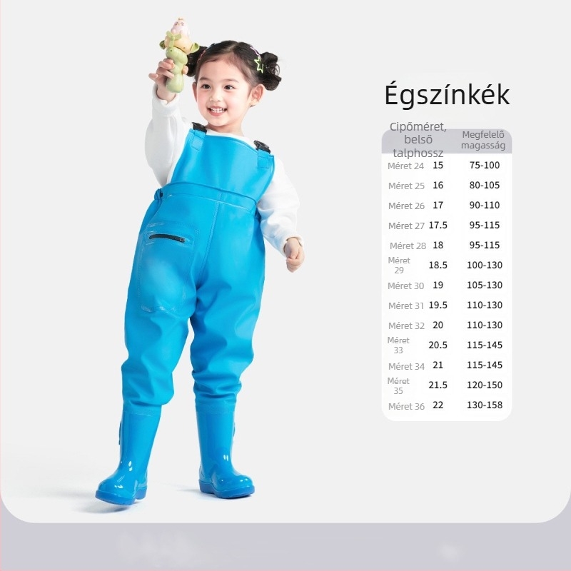 Gyermekeknek szóló ultra‑könnyű, egyben ruházat, vízálló és szélálló, uniszex, egész éves használatra, úszásra, gázolásra és horgászatra