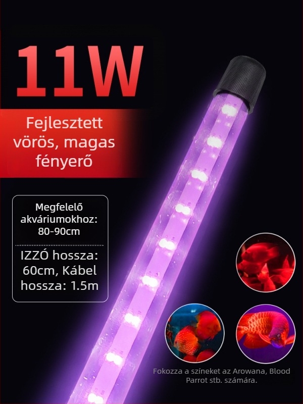 Víz alatti LED akvárium világítás színváltó módokkal — műanyag ház, 3–17 W, tömeg 0.65–1.5, márka Jialu