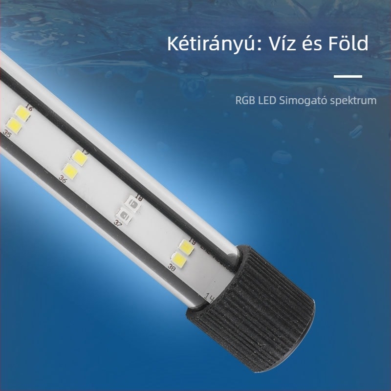 Víz alatti LED akvárium világítás színváltó módokkal — műanyag ház, 3–17 W, tömeg 0.65–1.5, márka Jialu