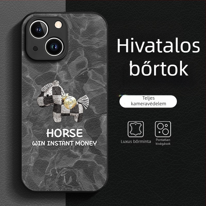 Védő telefon tok kínai stílusban, TPU anyag, festett felület, ütésálló, kompatibil az iPhone 13 sorozattal és 14 Pro modellekkel