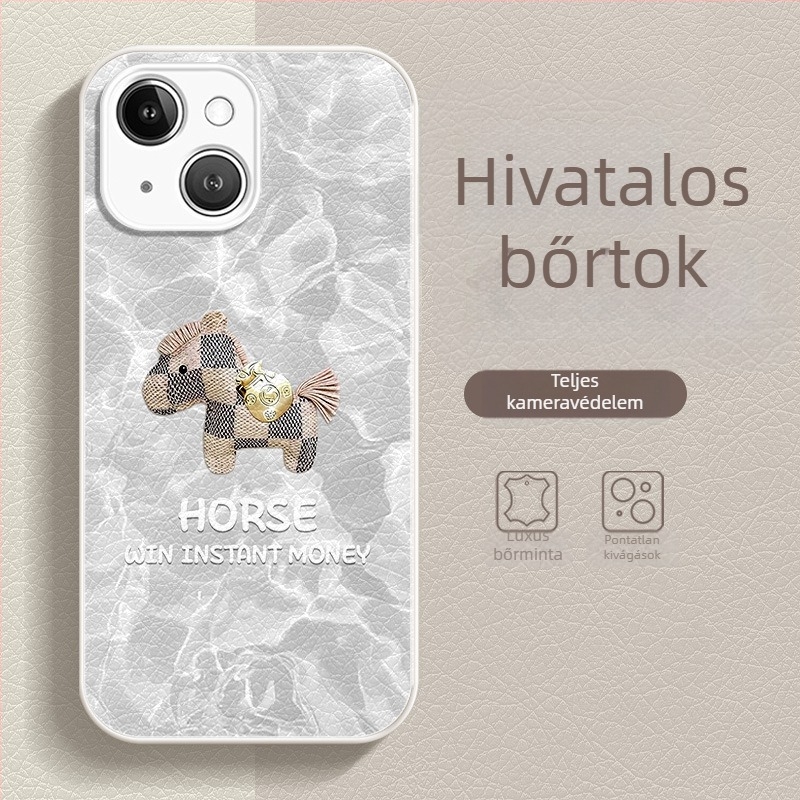 Védő telefon tok kínai stílusban, TPU anyag, festett felület, ütésálló, kompatibil az iPhone 13 sorozattal és 14 Pro modellekkel