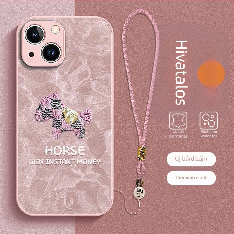 Védő telefon tok kínai stílusban, TPU anyag, festett felület, ütésálló, kompatibil az iPhone 13 sorozattal és 14 Pro modellekkel