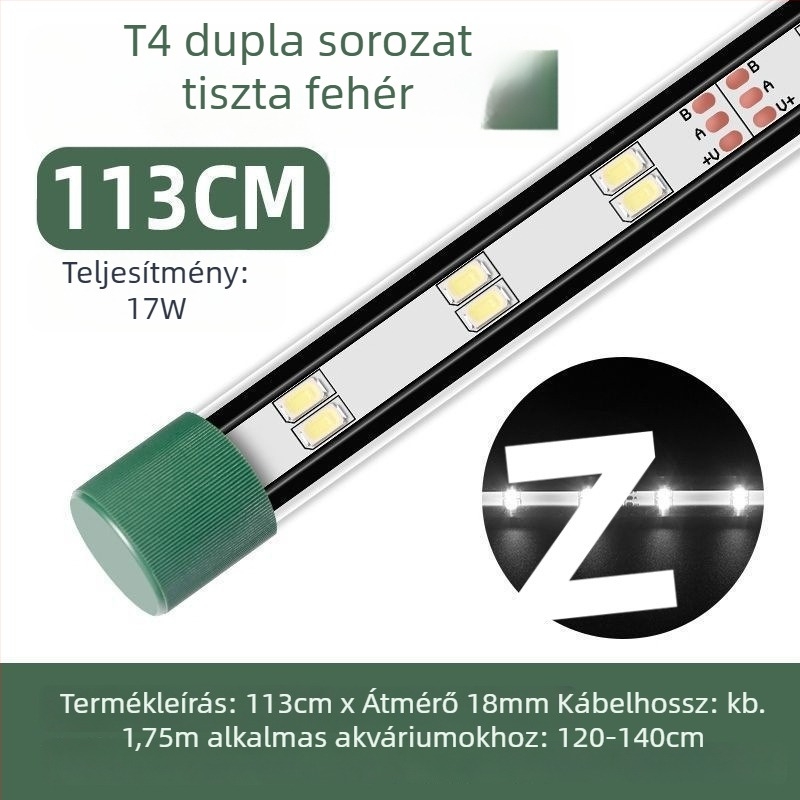 LED akváriumi világítás, vízálló, szívókorongos, vízi növényekhez és dísz-akváriumokhoz