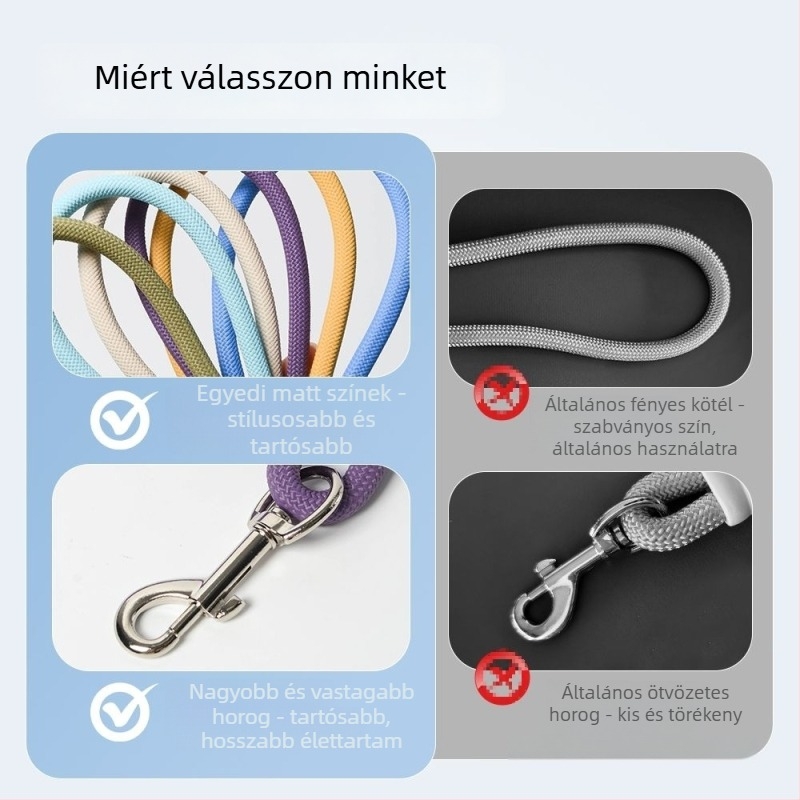 Többfunkciós sétáló kutyapóráz – nylon, behúzható, kis- és közepes testű kutyák számára