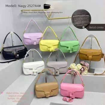 Keresztpántos táska fedéllel — mini négyzet alakú, felhő ihletésű PU bőr, belső nylon bélés, húzózár és csattal záródó, belső cipzáros zseb, telefonzseb, laptopzseb
