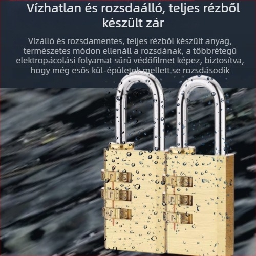 Rézből készült digitális jelszavas zár poggyászhoz és szekrényekhez – TMGS modell, 3 mm vastagságú rúd, fa ajtókhoz