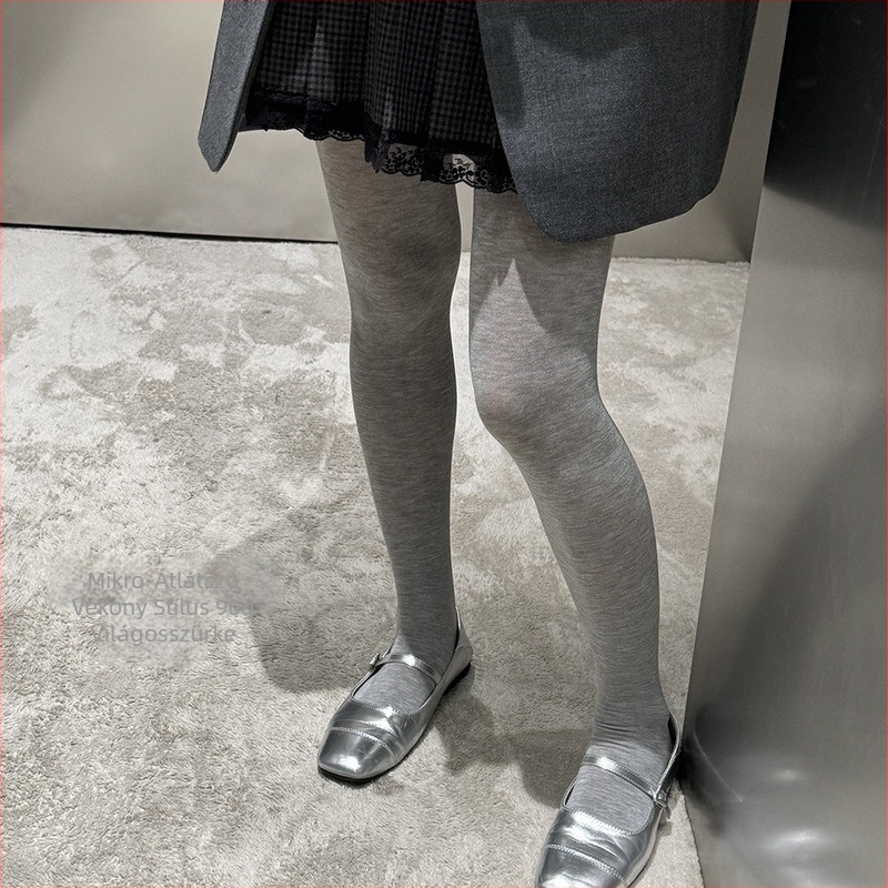 Női viszkóz vastagított harisnyanadrág melegítésre, egyszínű mintázat