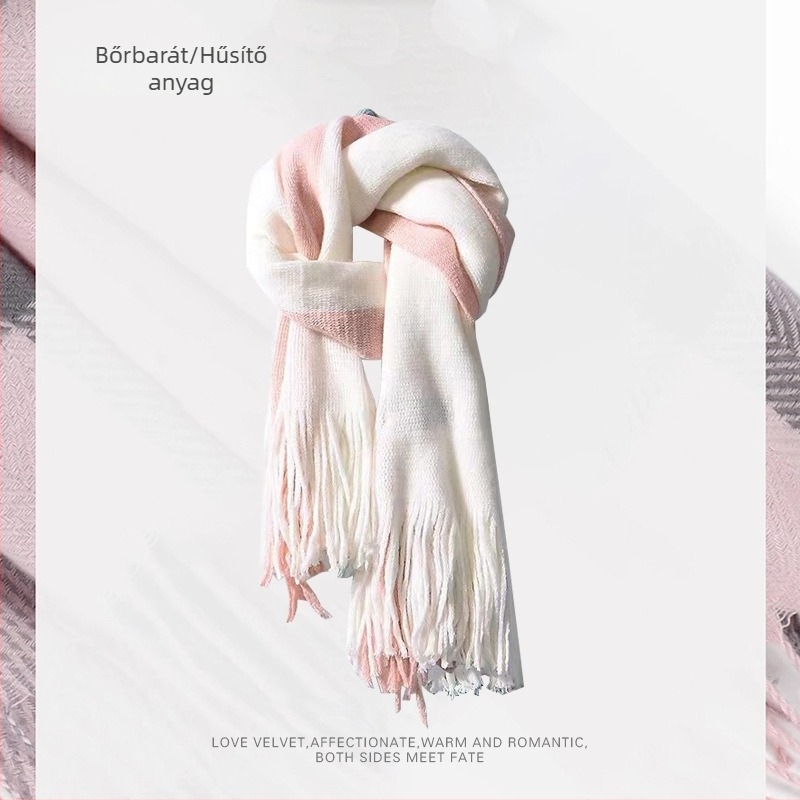 Warp-kötésű meleg téli sál | Hangzhou eredet | anyag: kémiai rost | márka: Vonnjeyy/Wanjin