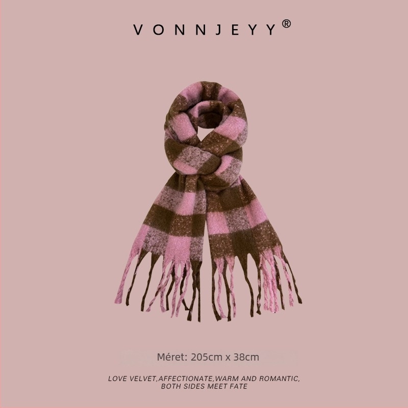 Warp-kötésű meleg téli sál | Hangzhou eredet | anyag: kémiai rost | márka: Vonnjeyy/Wanjin